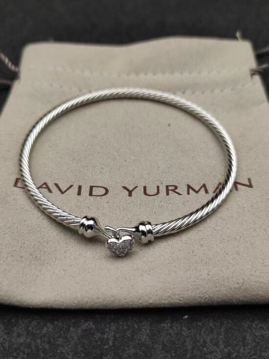 David -Yurman Jewelry - David Yurman Cable Heart Charm Bangle Size Medium